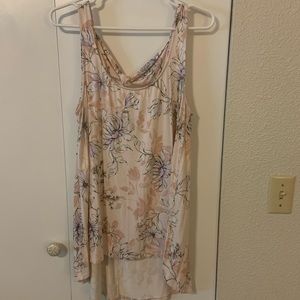 High/low floral tank